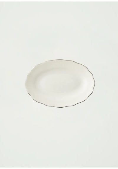 Bella Maison Victoria Porselen Sunum Tabağı Silver 20 Cm Silver 1