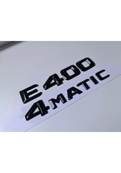 Mercedes E400 Ve 4matic Piano Black Bagaj Yazısı Seti 2'li 3m 3d Abs