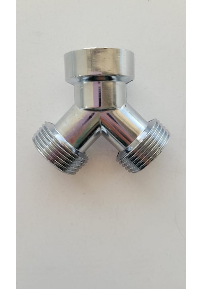 Çamaşır Makinesi Musluk Çatalı Krom 3/4 Ölçü Standart Metal