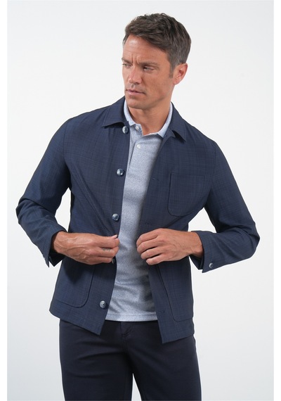 İmza Lacivert Berberi Yaka Slim Fit Esnek Mont 1007260154 Koyu Lacivert