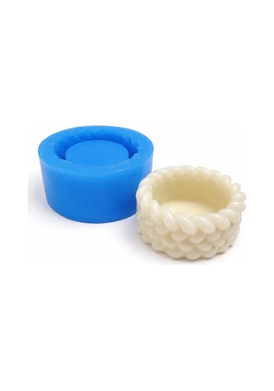 Hasır Detaylı Tealight Kase Kalıbı