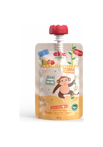 Mango Monkey Organik Karışık Meyve Püresi 110 G