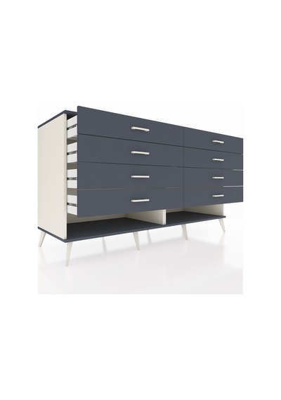 Kronos Konsol 8 Çekmeceli 176x59x99 Aytaşı-antrasit Aytaşı-antrasit