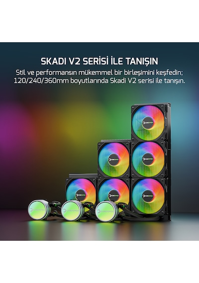 Gamepower Skadi V2 240 Argb 240mm Sıvı İşlemci Soğutucusu Am5 Ve