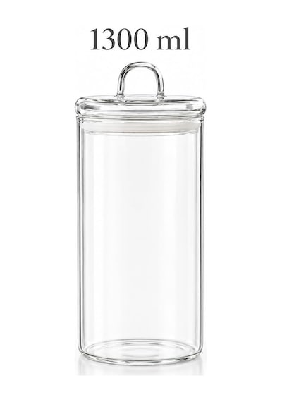 Tr 1 Adet 1300 Ml Borosilikat Cam Kapaklı Saklama Kavanozu, Bakliyat, Kahve, Şeker, Mısır Gevreği, Çay, Kuruyemiş Genel