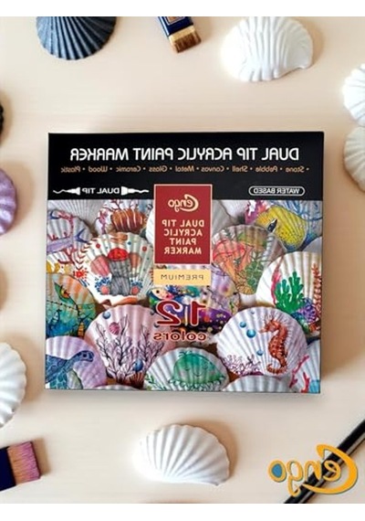 12 Renkli Çift Taraflı Akrilik Marker Kalem Seti 103 Ivory