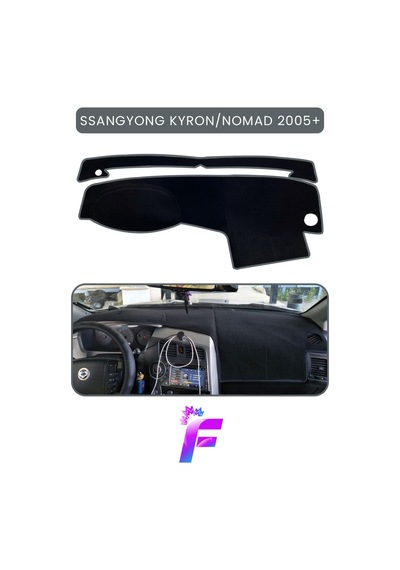 Ssangyong Kyron 2005+ Uyumlu Torpido Örtüsü Araca Özel Üretim Kolay Montaj Kaymaz A86 Torpido Halısı