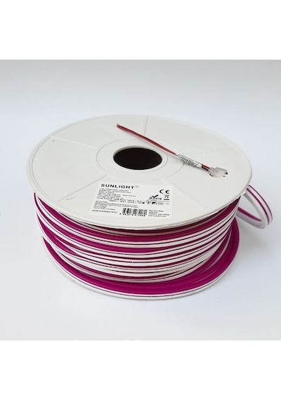 Sunlight Neon 12V Hortum Şerit Led 50 Metre Pembe