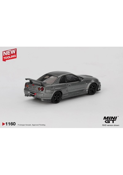Mini Gt Nissan Skyling Gt-r Dark Metal Gray Nısmo Bnr34 Crs Version 1160 1/64