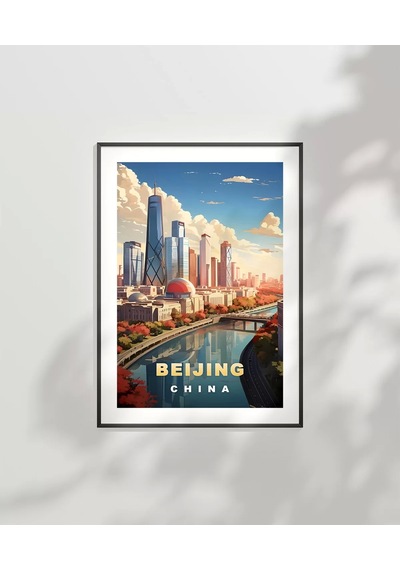 Çerçevesiz Poster Modern Çin İn Yüzü