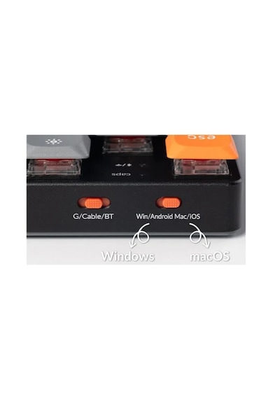 Keychron K5M-H1-TR Max %100 RGB Kırmızı Switch Kablosuz Mekanik Karbon Klavye