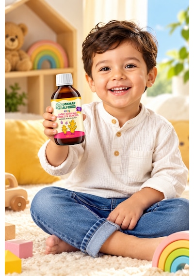 Kids Andız Kozalağı Pekmezi Ve Zencefil Karışımlı Bitkisel Şurup 250 Ml Kara Mürver İlaveli - 939942308