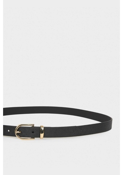 Defacto Kadın Suni Deri Jean Kemeri H7849axnsbk27 Siyah-bk27
