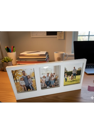 Brd İnstax 3'lü Fotoğraf Çerçevesi Beyaz Beyaz