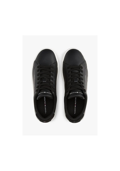 Tommy Hilfiger Erkek Rahat Düz Taban Topuk Renk Geçişli Deri Siyah Sneaker Fm0fm05367-bds-7250 Siyah