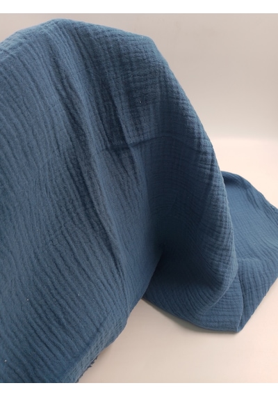 Lüks Müslin Kumaş Indigo