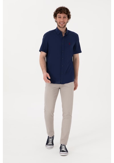 U.s. Polo Assn. Erkek Lacivert Gömlek Kısa Kollu 50306324-vr033 Lacivert
