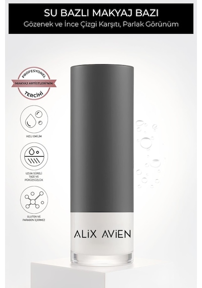 Alix Avien Gözenek Karşıtı Parlak Cilt Görünümlü Su Bazlı Makyaj Bazı 30 ML
