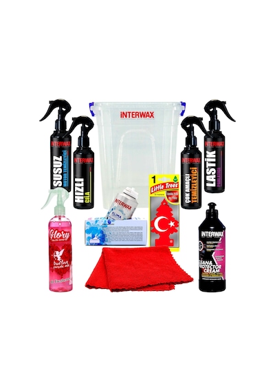 Interwax Oto Bakım Seti Oto Temizlik Ürünleri 9 Ürün + Kova