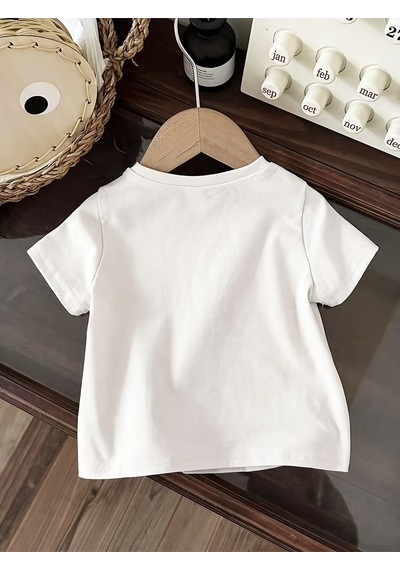 Uyguntarz Çocuk Dalda Uyuya Kalmış Maymun Baskılı Tasarım Tshirt Beyaz