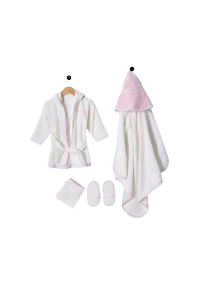 U.s. Polo Assn Kız Bebek Bornoz Set Ekru-2075 Standart