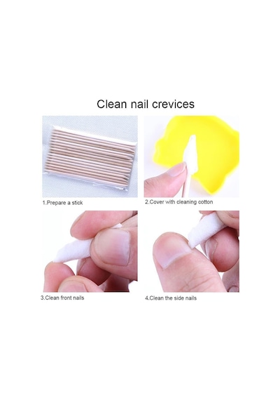 Nail Art Pedikür Peeling Çift Uçlu Tırnak Tırnak Eti İtici Pedikür İtici Turuncu Ahşap Çubuklar 05