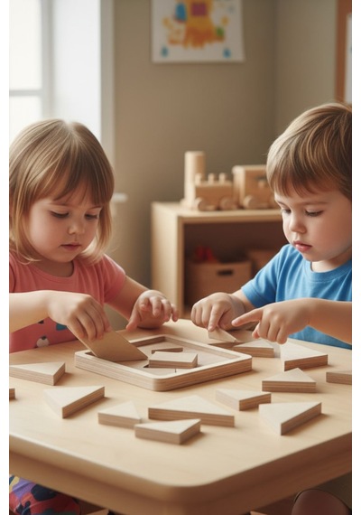 Ahşap Eğitici Kare Puzzle Model Yapboz