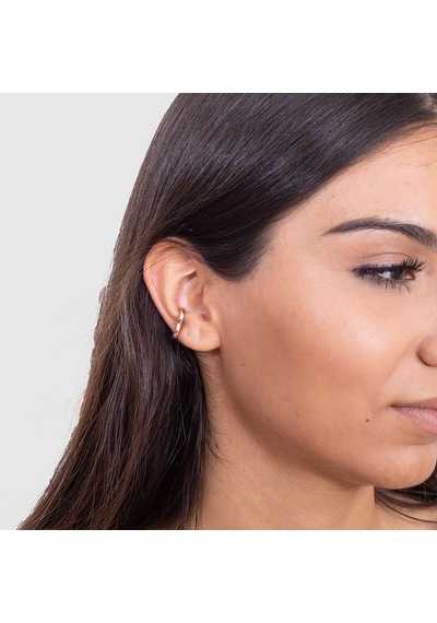 Kalp Gümüş Kıkırdak Msk2287 Rosegold Altın