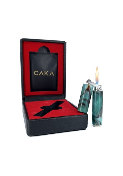 Caka Rex Harmony Pirinç Ortadan Kırılan Benzinli Gemici Muhtar Çakmağı - Su Yeşili Yeşil