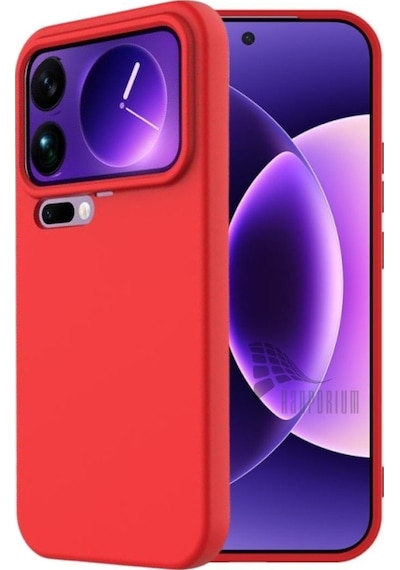 Xiaomi 17 Pro Max Uyumlu Silikon Kılıf - Pastel Renk Tonu Kamera Korumalı Esnek Kapak -kırmızı Kırmızı