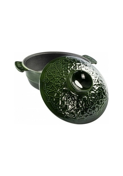 Lava Anatolia Selçuklu Güveci Çap Ø 26 Cm. - Majolica Yeşil Ahşap Kaşık Hediyeli Yeşil