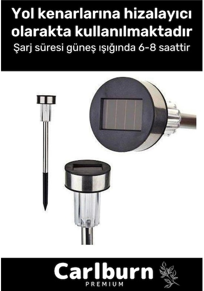 Premium Kablosuz Su Geçirmez Dayanıklı Şık Solar Güneş Enerjili Bahçe Lambası Saplama 30cm 2 Adet