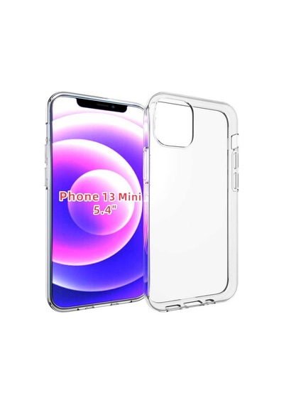 Noktaks - Apple Uyumlu iPhone 13 Mini - Kılıf Şeffaf Soft Slim Fitt Süper Silikon Kapak - Şeffaf