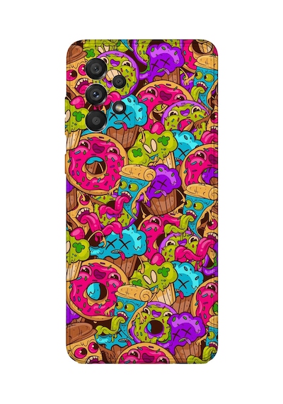 Samsung Galaxy M52 Uyumlu Baskılı Şeffaf Telefon Kılıfı Koleksiyon: Snacktoon Delight 3