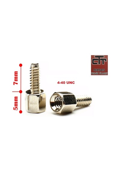 Standoff-Distans 4-40 Unc X5X7 MM Adet Seçenekli 24 Adet