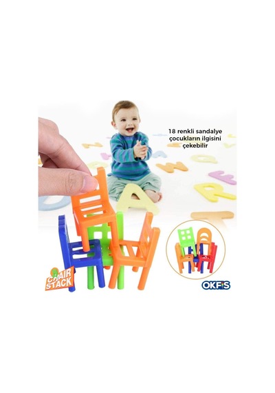 Chair Stack Eğitici Sandalye Denge Oyunu