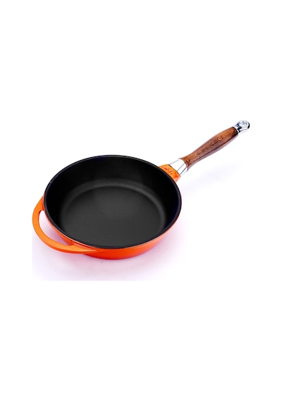 Lava Döküm Kızartma Tavası Ahşap Kulplu Çap(Ø)24cm