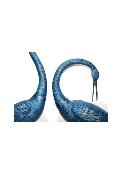 Metal İkili Vinç Kuşu Seti 143-120 Cm 143120cmmavi Şık Aksesuar Modern Süs Oda Süsleme