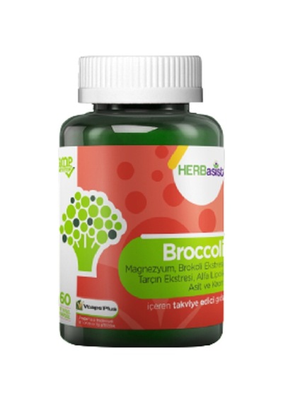 HERBasist Broccoli MagnezyumAlfa Lipoik Asit  Krom İçeren Takviye Gıda 60 Kapsül