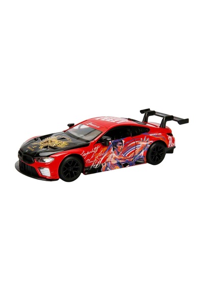 1:32 Sesli Ve Işıklı Rmz Hobby Bruce Lee Serisi Die Cast Çek Bırak Model Araba - Kırmızı Bmw M8 Gte