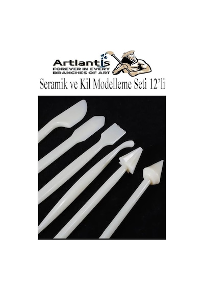 Seramik Kil Çömlek Modelleme Seti 12 Parça 1 Paket Polimer Kil Şekillendirici Modelaj Oyma Temi