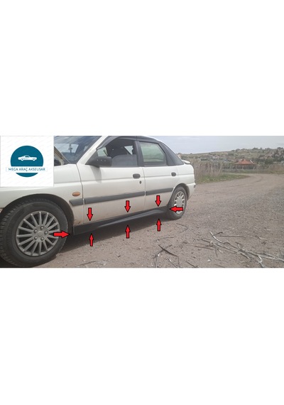 Ford Escort Marşpiyel Takımı Boyasız Ham Siyah Fiberclass