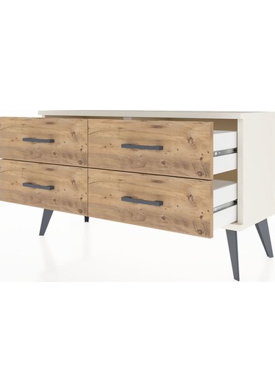 Arges Şifonyer 4 Raflı 88x30x48 Aytaşı-aytaşı/çam Aytaşı/çam