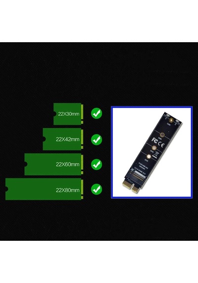 Lexroo Nvme M.2 Pcı-e3.0 1x Genişletme Adaptör Kartı Yüksek Hızlı M Anahtar Ngff Dönüştürücü Kart