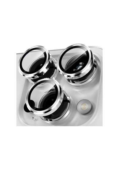 Apple Uyumlu iPhone 14 Pro Max Raze Metal Kamera Lens Koruyucu Gümüş
