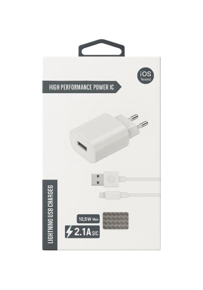 Lightning 10.5w 2.1a Şarj Aleti - Beyaz- Tek Ebat