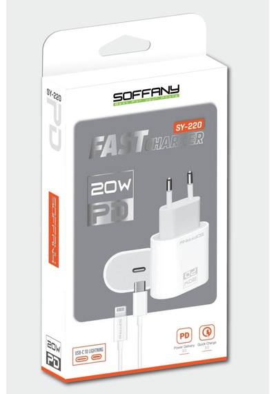 Sy220 Sy220 20w Pd Lightning Şarj & Data Kablosu