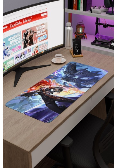Capitano Genshin Impact Anime Oyuncu V5 - 70x30 Xl Gaming Mouse Pad Fare Altlığı