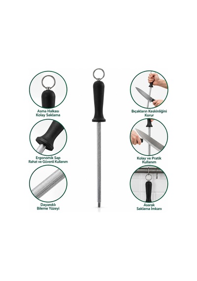 Bıçak Bileme Taşı 30 Cm Metal Askılı Diğer 74043912