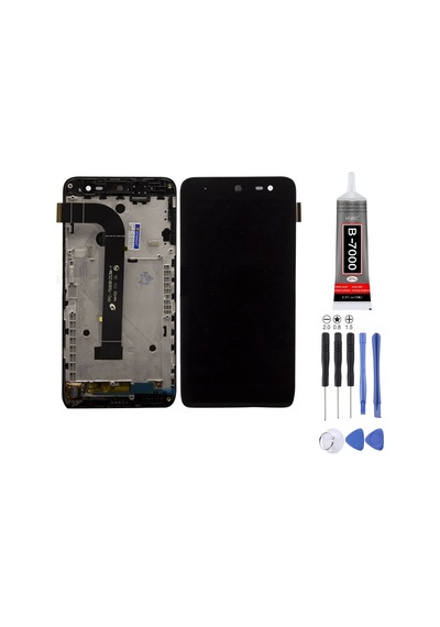General Mobile Gm 4g Uyumlu Lcd Ekran Çıtalı Siyah + Montaj Kiti
